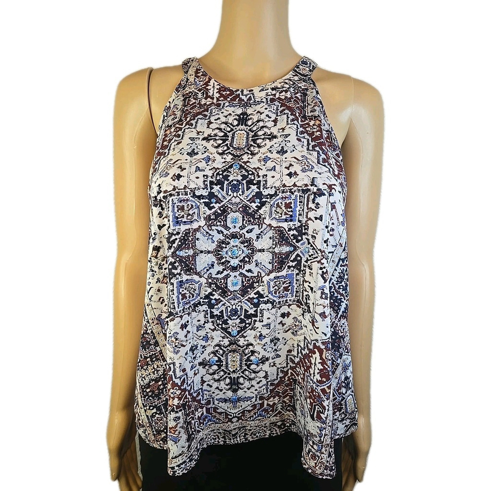 Miss Me Small Embellished Boho Festival Sleeveless Keyhole Blouse Top - Picture 2 of 10